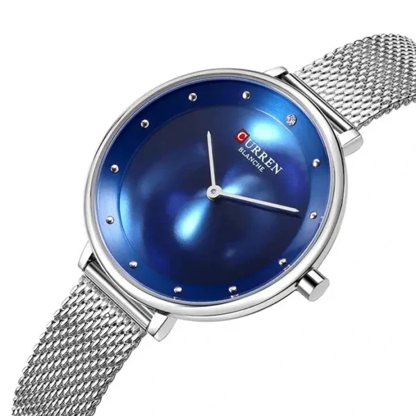Curren 9029 Silver Blue γυναικείο ρολόι με μπλε καντράν κα ασημί μπρασελέ
