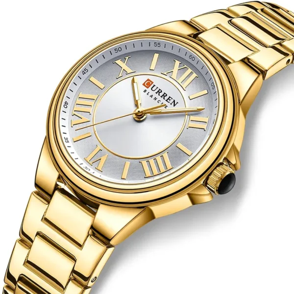 Curren 9091 Gold γυναικείο ρολόι με χρυσό μπρασελέ