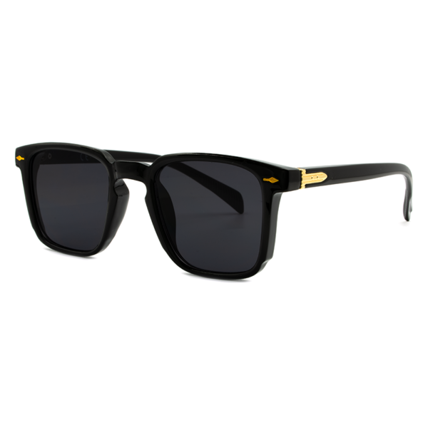 Γυαλιά ηλίου ανδρικά τετράγωνα, με μαύρο φακό UV400, Awear Dan Black